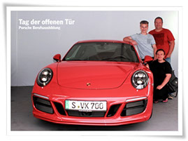Fotoaktion mit Sofortdruck für Porsche